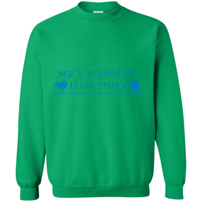 My Valentine Is On Duty Military's Girlfriend Shirt Irish Green