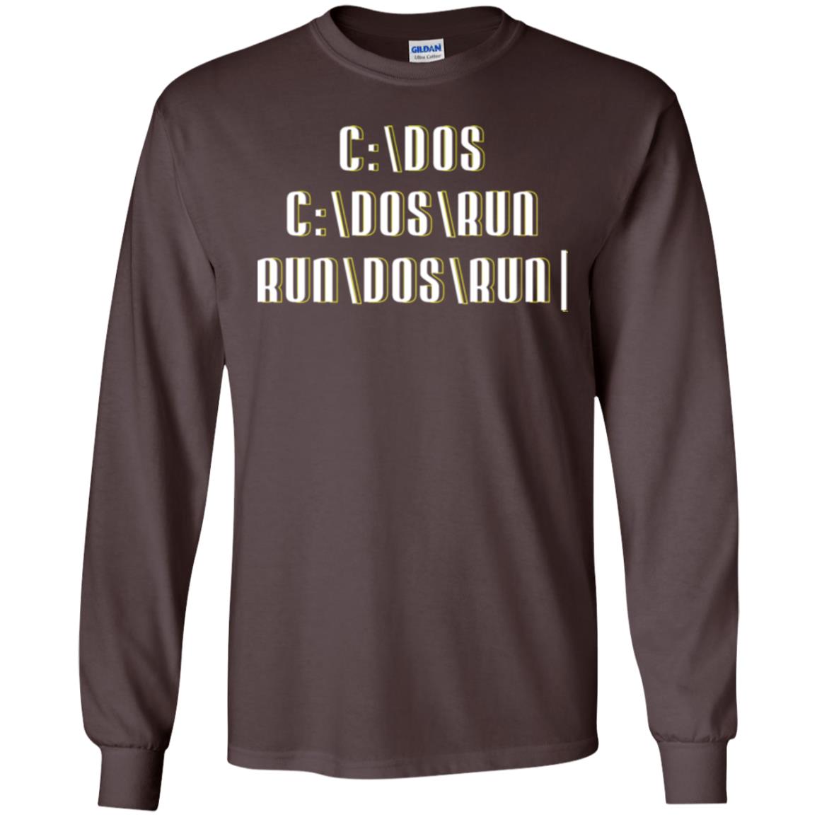 Programmer T-shirt Run Dos Run Dark Chocolate