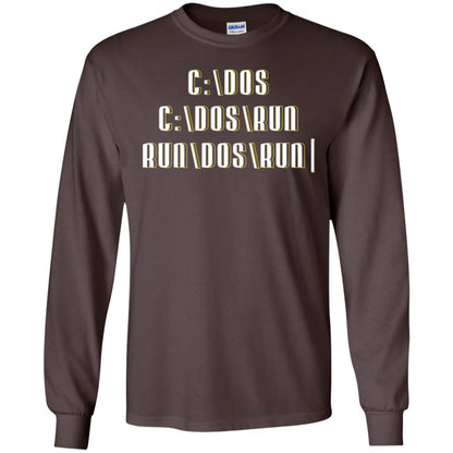 Programmer T-shirt Run Dos Run Dark Chocolate
