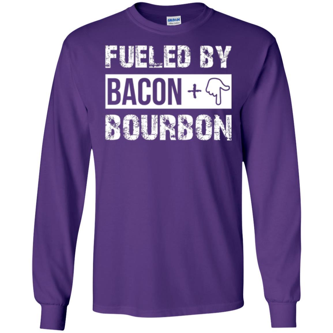Whisky T-shirt Fueled By Bacon And Bourbon Purple