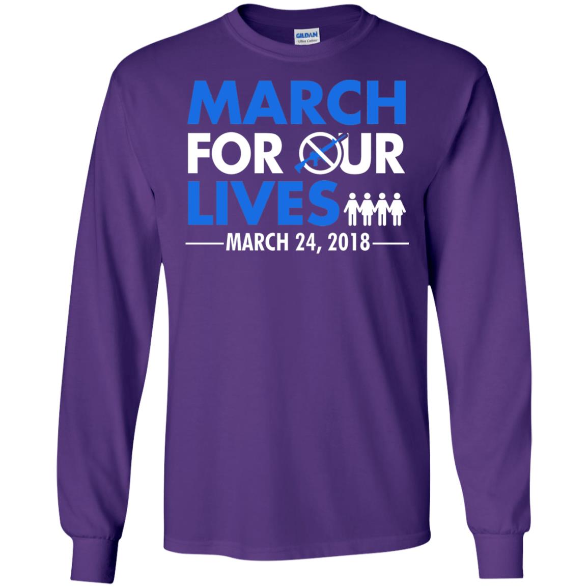 March For Our Lives March 24 2018 Gun Control T-shirt Purple
