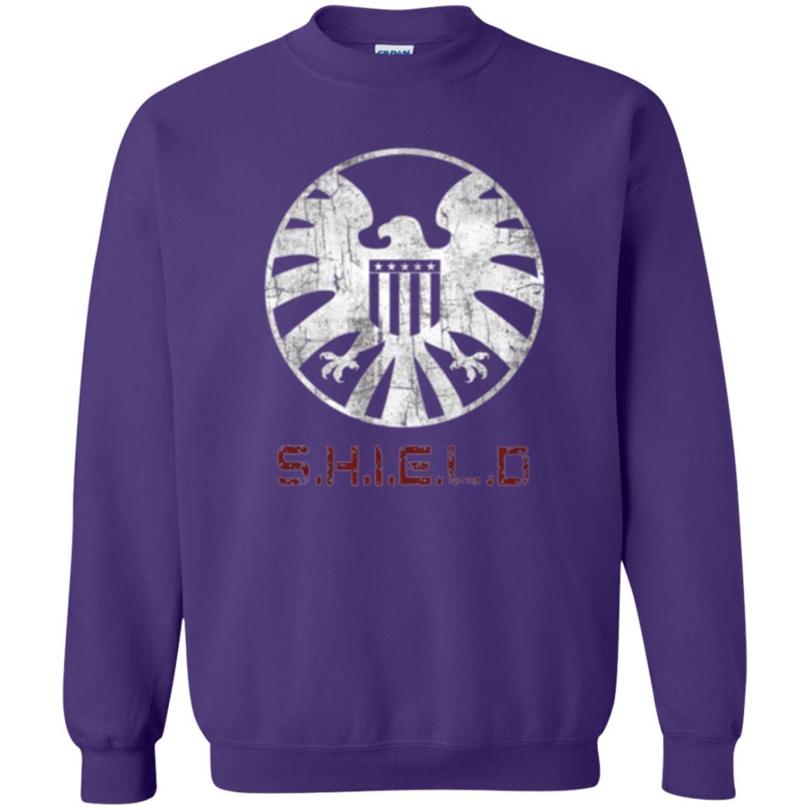 Film T-shirt Agents Of Shield Distressed Logo Graphic Purple