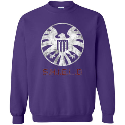 Film T-shirt Agents Of Shield Distressed Logo Graphic Purple