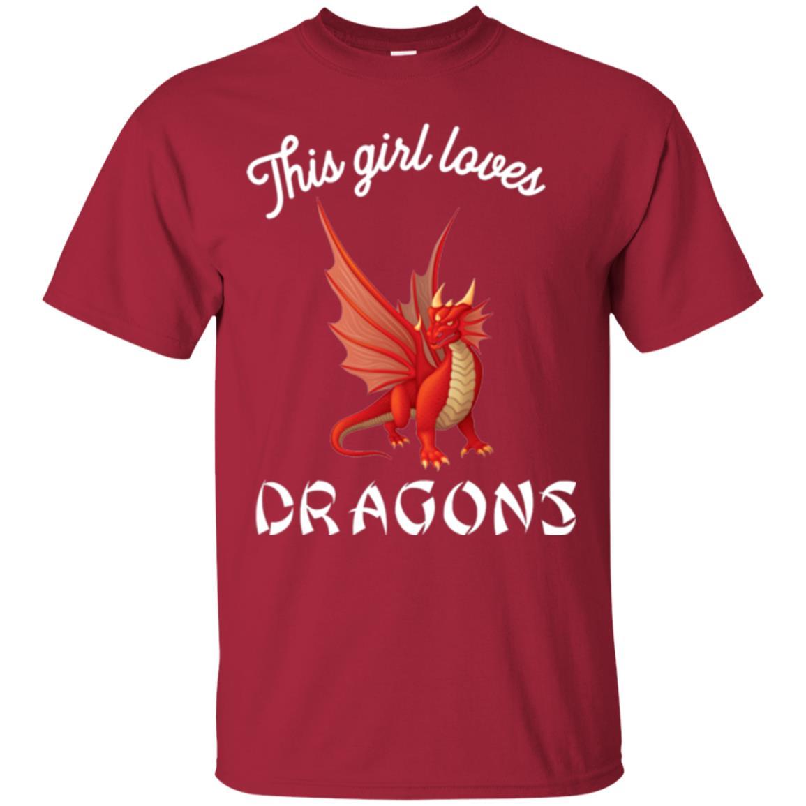Dragon Lover T-shirt This Girl Loves Dragonst-shirt Cardinal