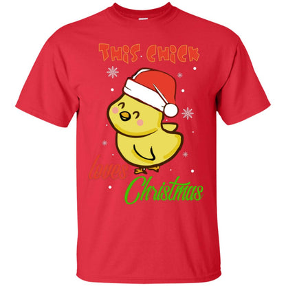 This Chicks Loves Christmas X-mas Gift Shirt Red