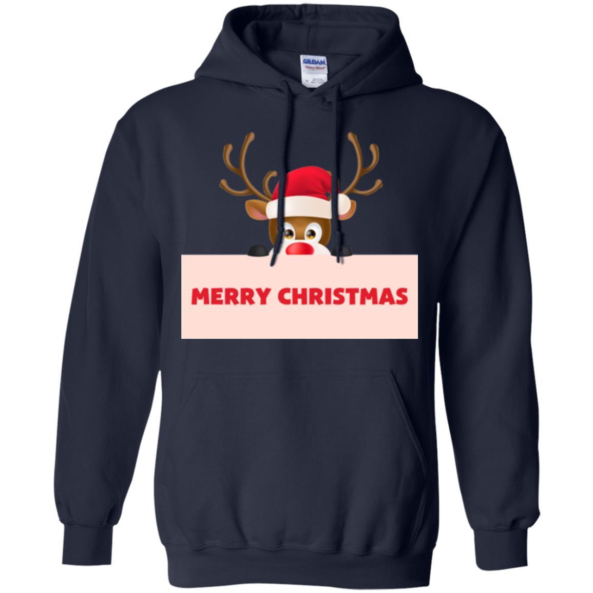 Christmas T-shirt Reindeer Merry Christmas T-shirt Navy