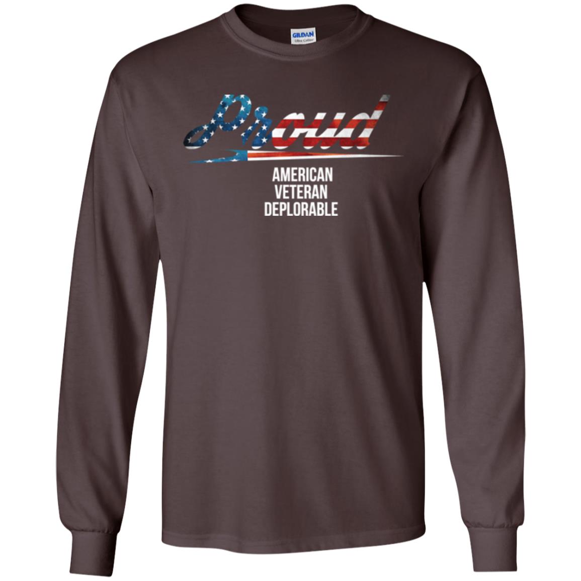 Veteran T-shirt Proud American Veteran Deplorable Dark Chocolate