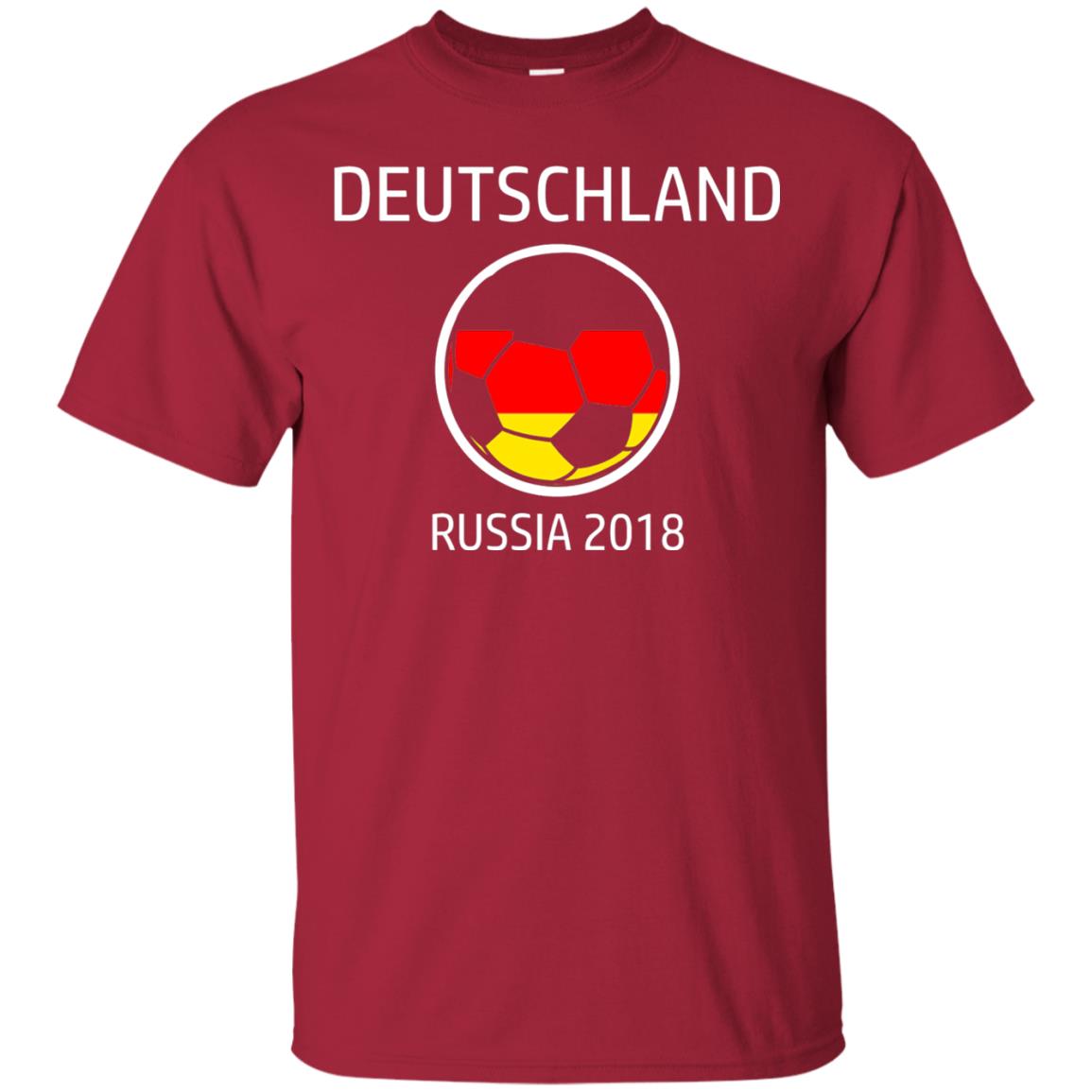 Deutschland Team Russia 2018 Soccer Fan T-shirt Cardinal