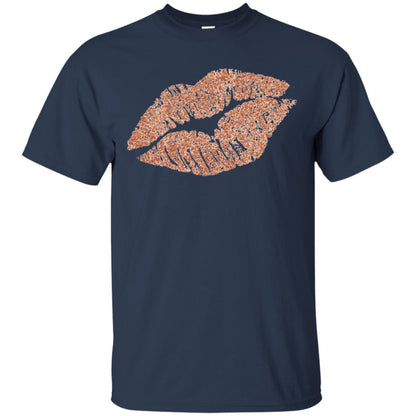 Rose Gold Lipstick Kiss Shirt Navy