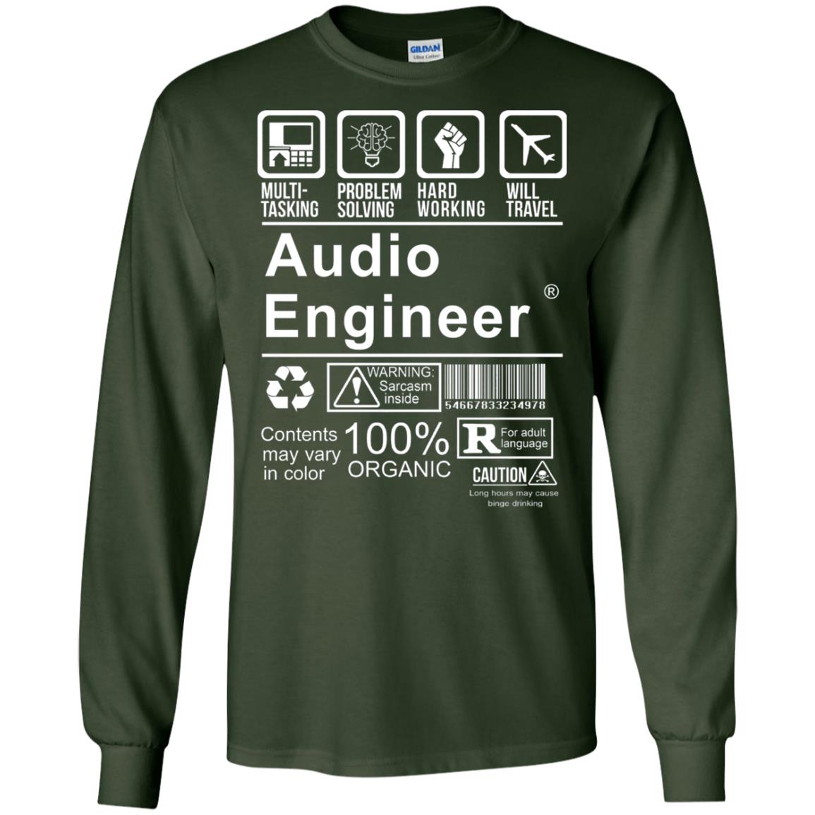 Audio Engineer Shirt Multi Tasking Problem Solving Forest Green