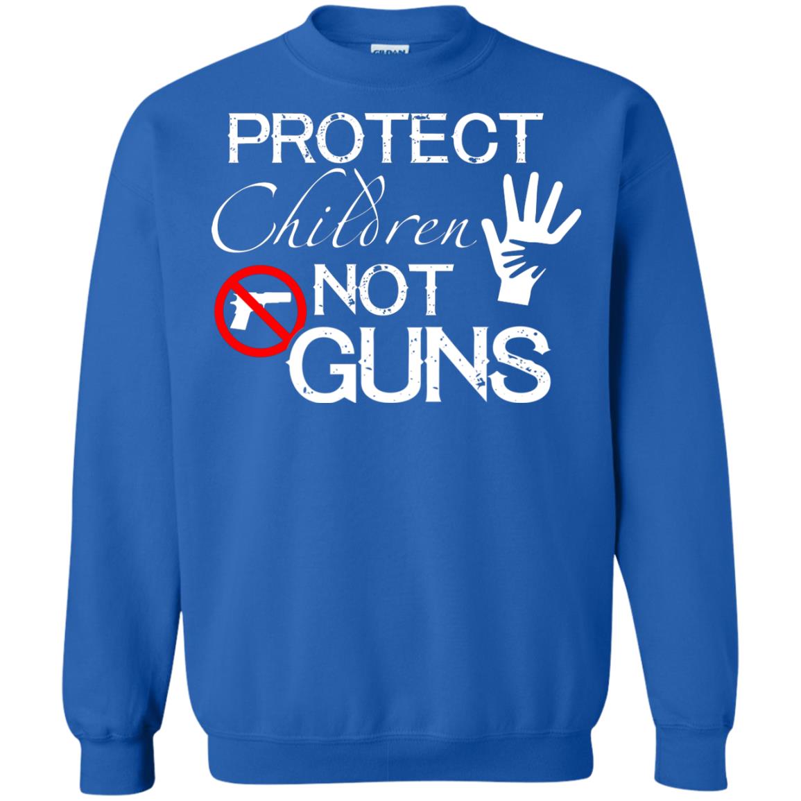 Anti Gun T-shirt Protect Children Not Gun Royal
