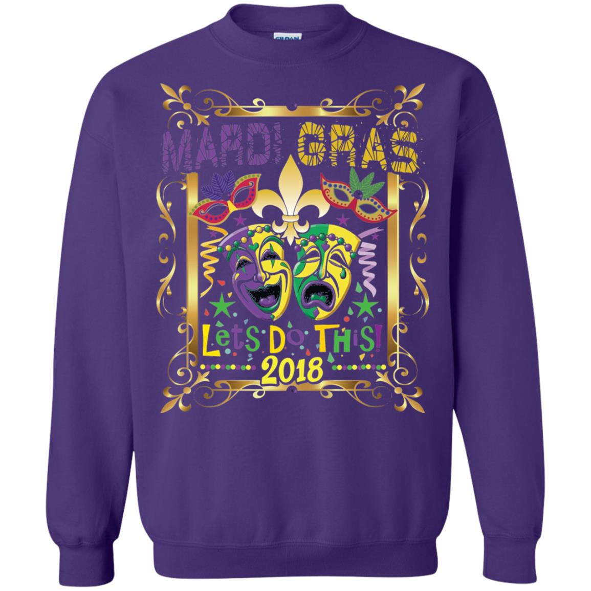 Fleur Symbol New Orleans Parade Mardi Gras T-shirt Purple