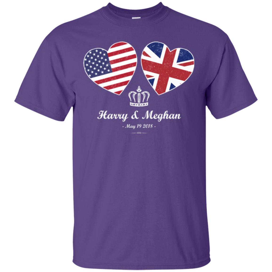 Harry And Meghan British American Royal Wedding Shirt Purple