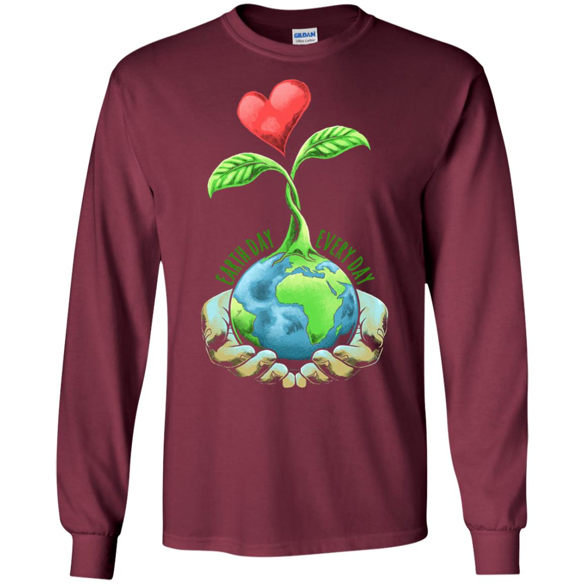 Earth Day Shirt Happy Earth Day 2018 Every Day Maroon