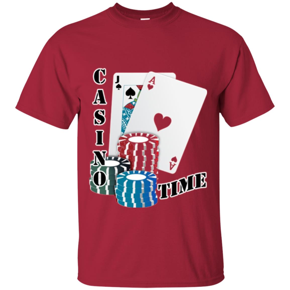 Fun Gambling T-shirt Casino Time Cardinal