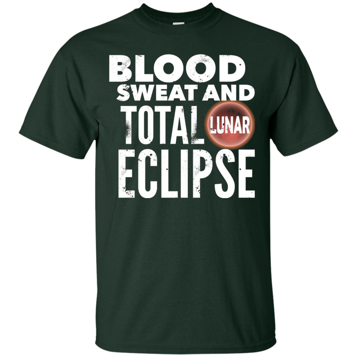 Total Lunar Eclipse 2018 Blood Sweat T-shirt Forest Green