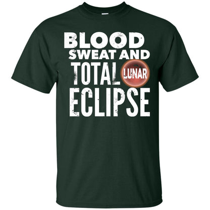 Total Lunar Eclipse 2018 Blood Sweat T-shirt Forest Green