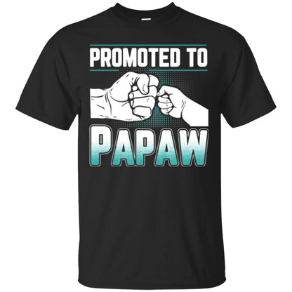Promoted To Papaw Papa T-shirt Black