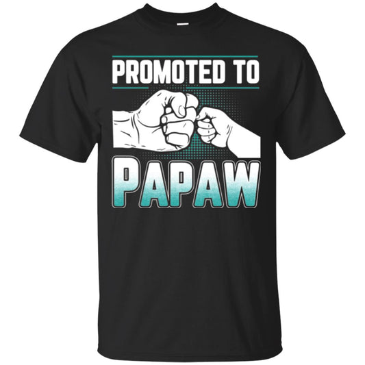 Promoted To Papaw Papa T-shirt Black