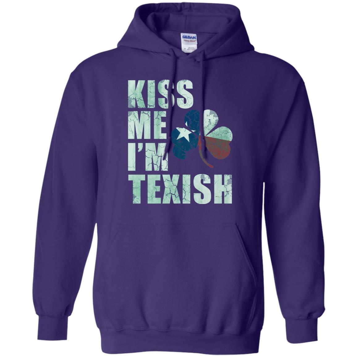 Kiss Me I_m Texish St. Patrick_s Day T-shirt Purple
