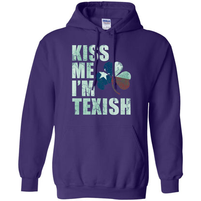Kiss Me I_m Texish St. Patrick_s Day T-shirt Purple