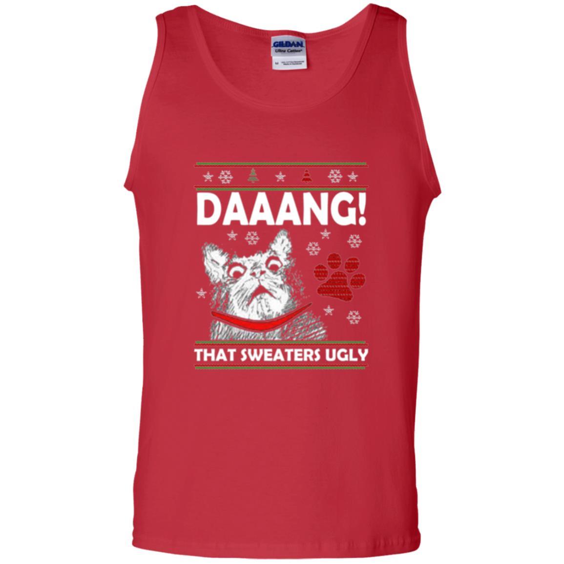 Christmas Cat T-shirt Daaang That Sweaters Ugly Red