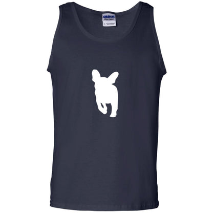 French Bulldog T-shirt White Silhouette Of Puppy Navy