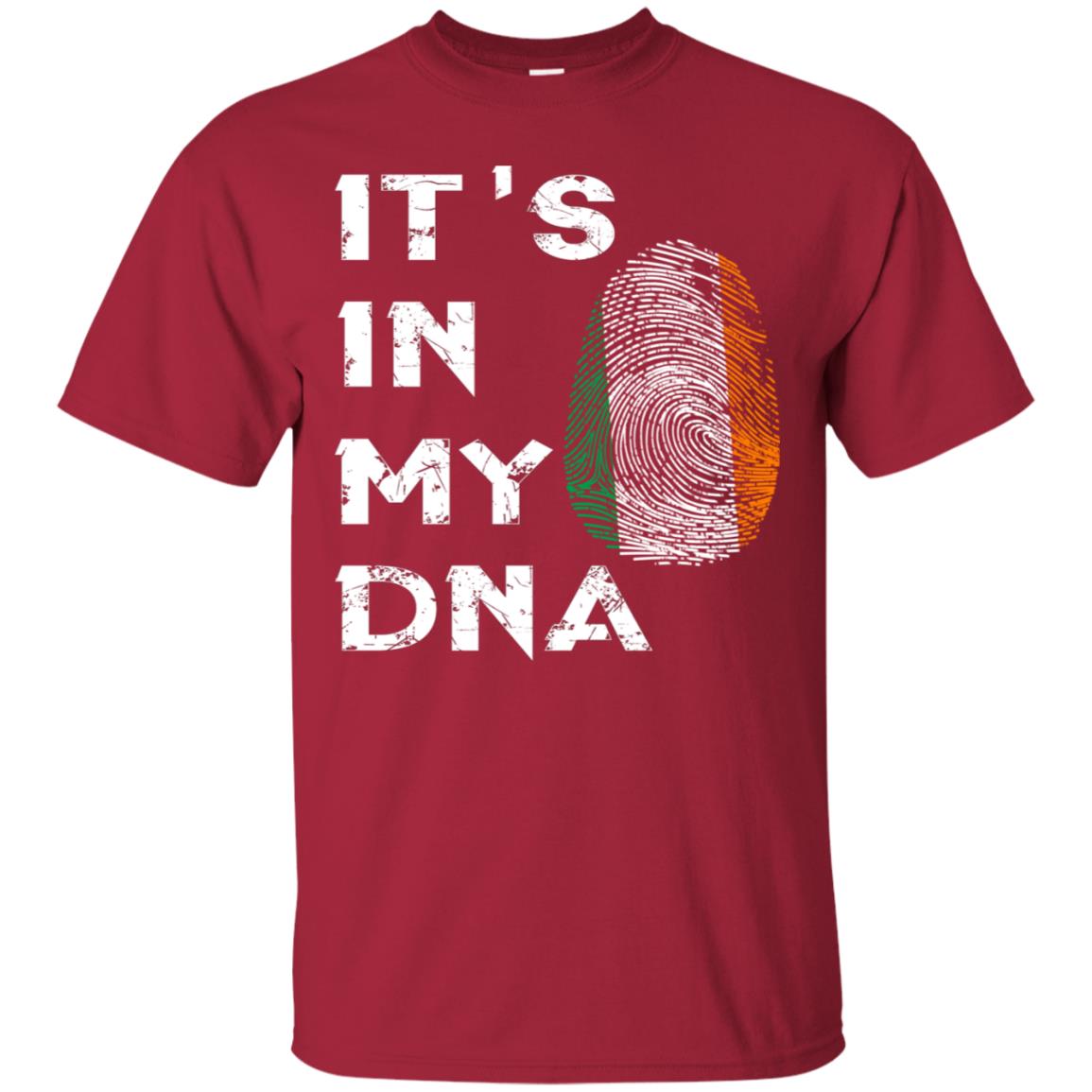 It's In My Dna Fingerprint Irish Ireland Gift Shirt Cardinal