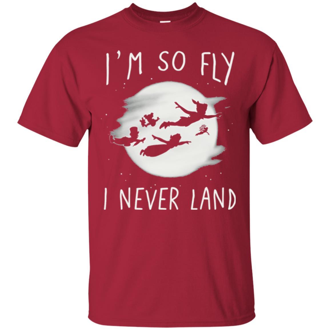 Film T-shirt Peter Pan So Fly Moon Silhouette Graphic Cardinal