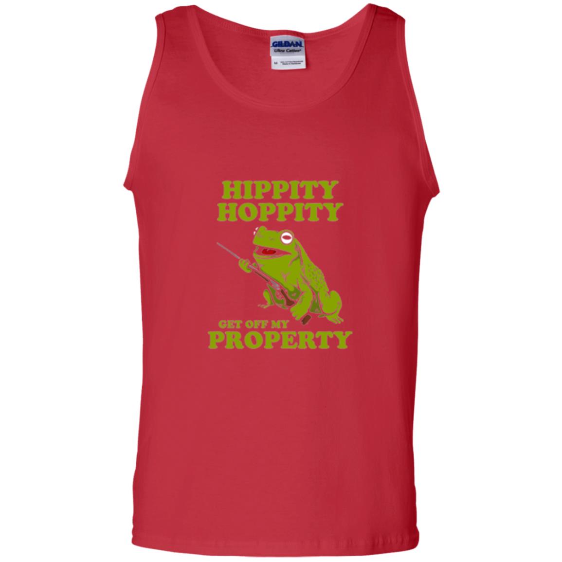 Frog Lover T-shirt Hippity Hoppity Get Off My Property Red