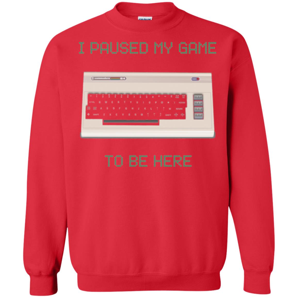Retro Gamer T-shirt I Paused My Game To Be Here Red