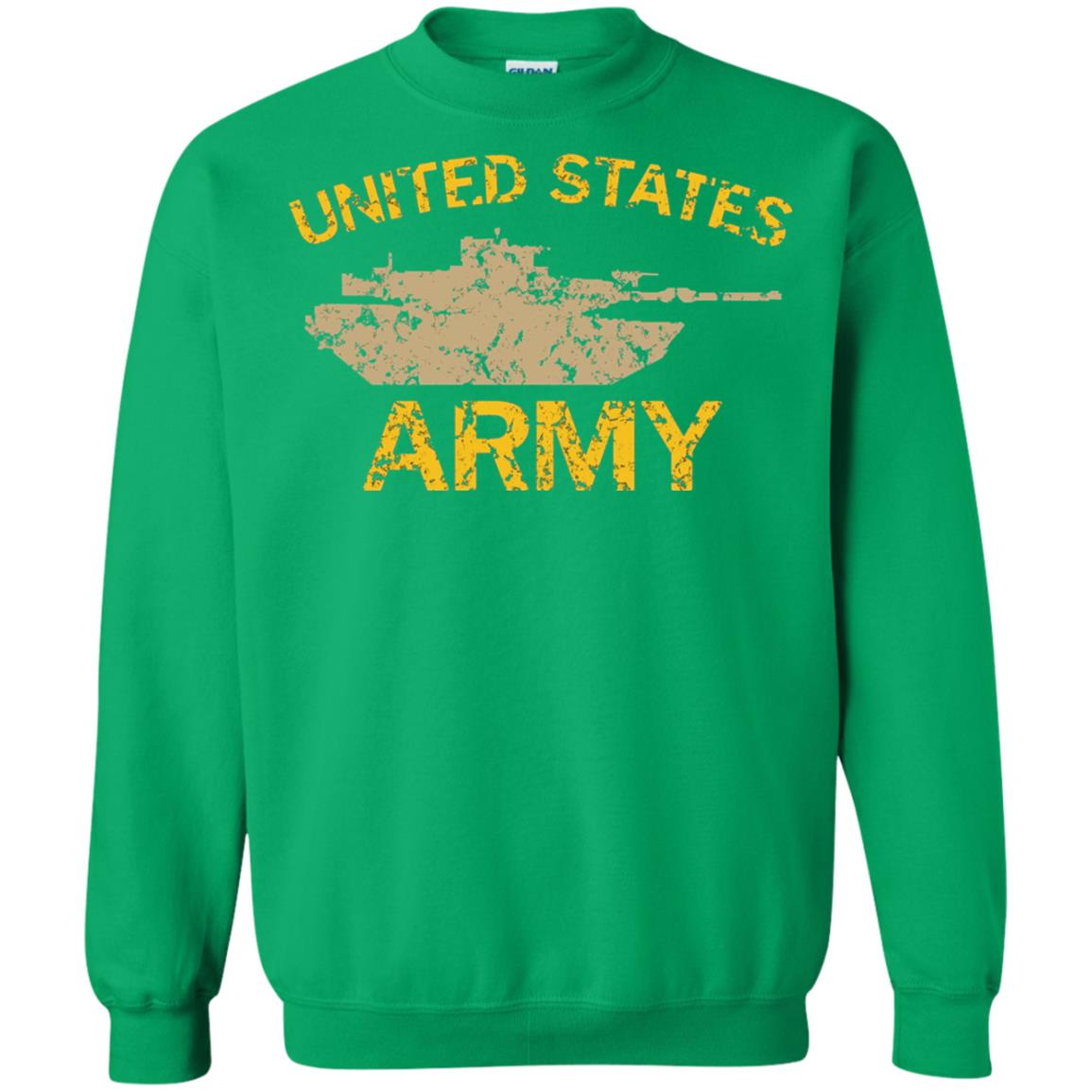 United States Army M1a2 Abrams Tusk Tank Grunge T-shirt Irish Green