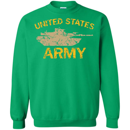 United States Army M1a2 Abrams Tusk Tank Grunge T-shirt Irish Green