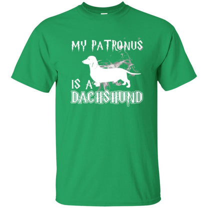 Dachshund Lover T-shirt My Patronus Is A Dachshund Irish Green