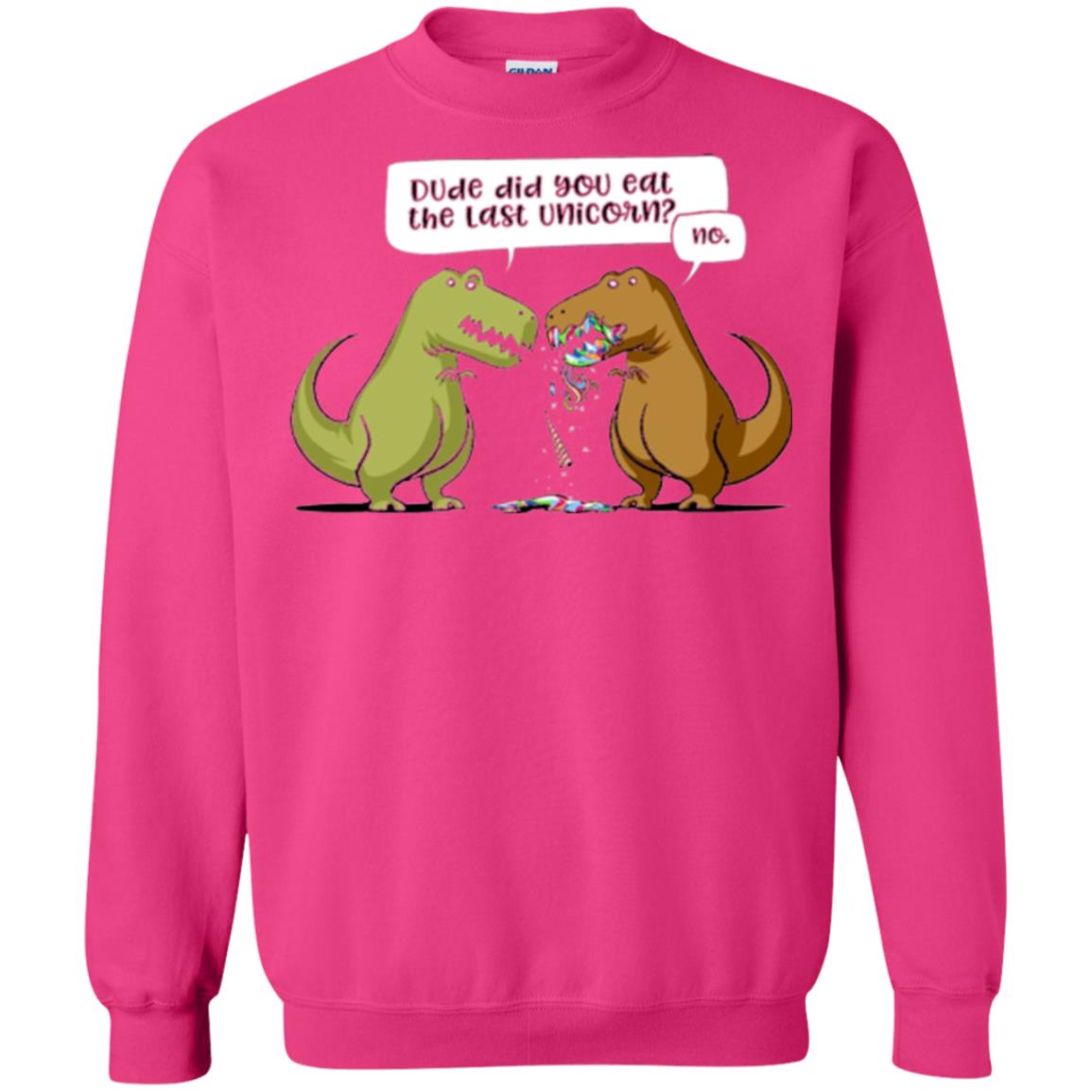 Dinosaur T-shirt Dude Did You Eat The Last Unicorn Heliconia
