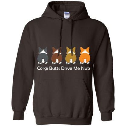 Dog Lover T-shirt Corgi Butts Drive Me Nuts Dark Chocolate