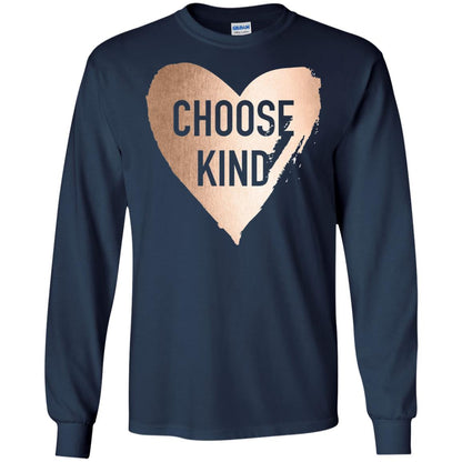 Choose Kind Anti Bullying Rose Gold T-shirt Navy