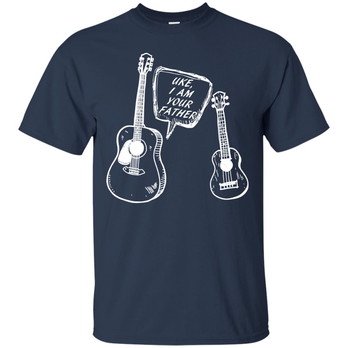 Ukelele I Am Your Father Funny Guitar Saying Shirt For Music Lovers Navy