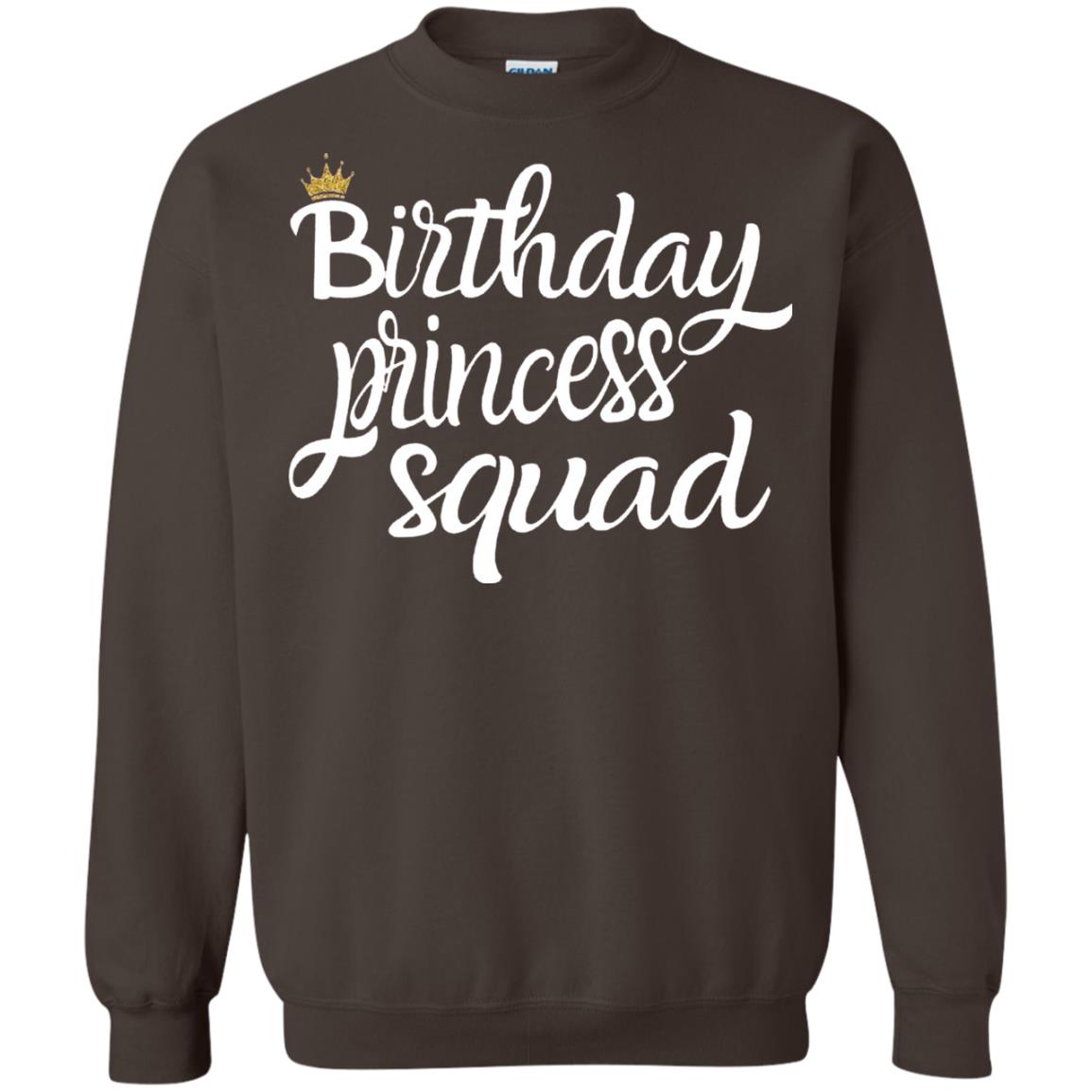 Birthday T-shirt Princess Squad Dark Chocolate