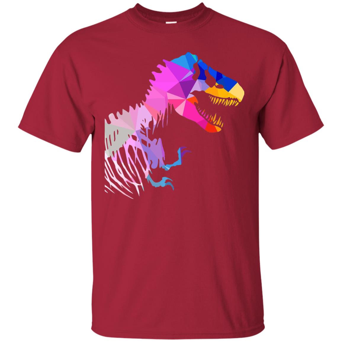 Geometric Abstract Triangular Pattern Dinosaur T-shirt Cardinal