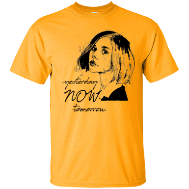 Delete Yesterday No Tomorrow Just Now Funny Quotes T-shirt Gold