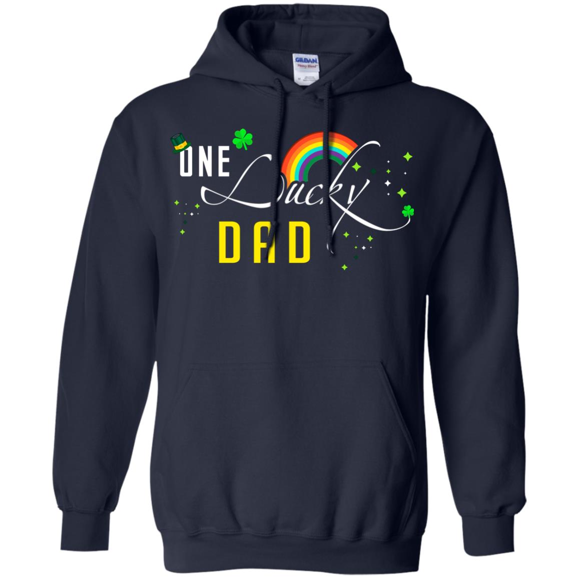One Lucky Dad St. Patrick_s Day T-shirt Navy
