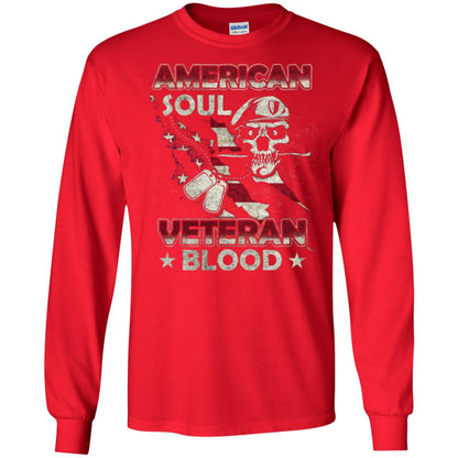 American Soul Veteran Blood Shirt Red