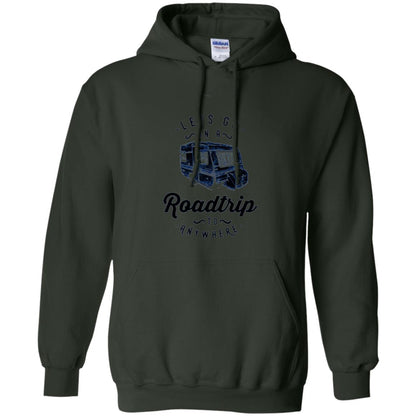 American Roadtrip T-shirt Let_s Go On A Roadtrip To Anywhere Forest Green