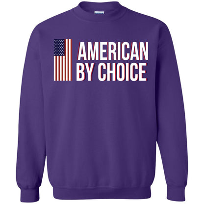 Flag Of American By Choice T-shirt Purple