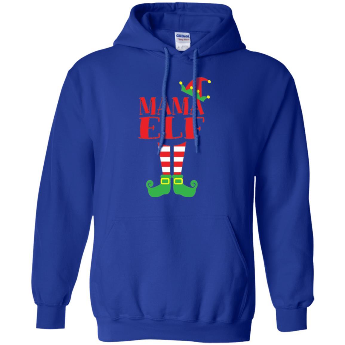 Family Christmas T-shirt Mama Elf T-shirt Royal