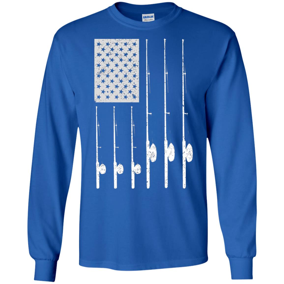 Patriotic Fishing T-shirt American Usa Flag Great Royal