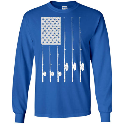 Patriotic Fishing T-shirt American Usa Flag Great Royal