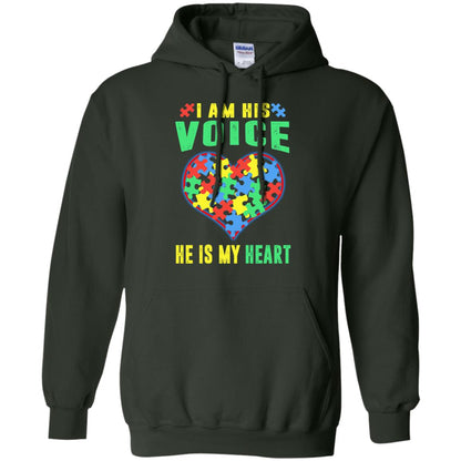 Autism Awareness Shirt He Is My Heart Forest Green