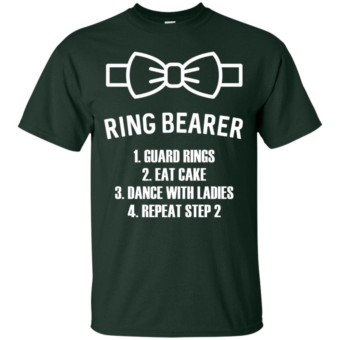 Ring Bearer T-shirt Boys Wedding Guard Rings, Eat Cake Forest